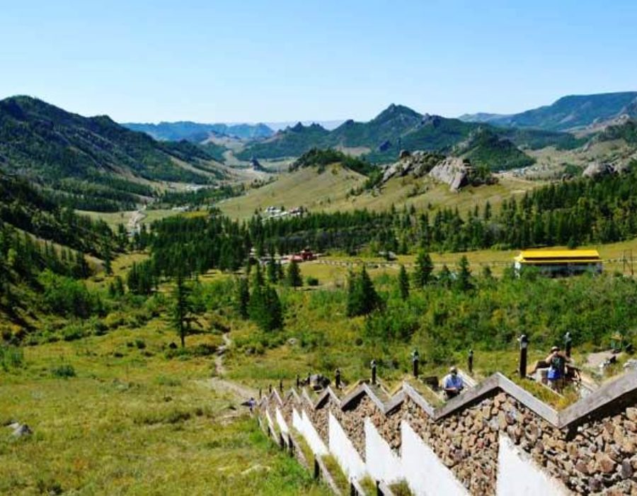 Das aryabal buddhistische Meditationszentrum im Nationalpark Terelj