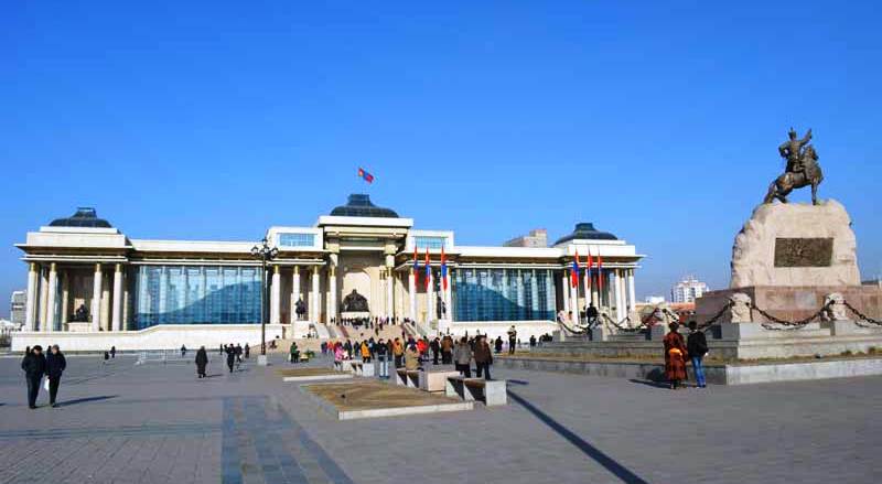 Sukhbaatar Platz in Ulaanbaatar