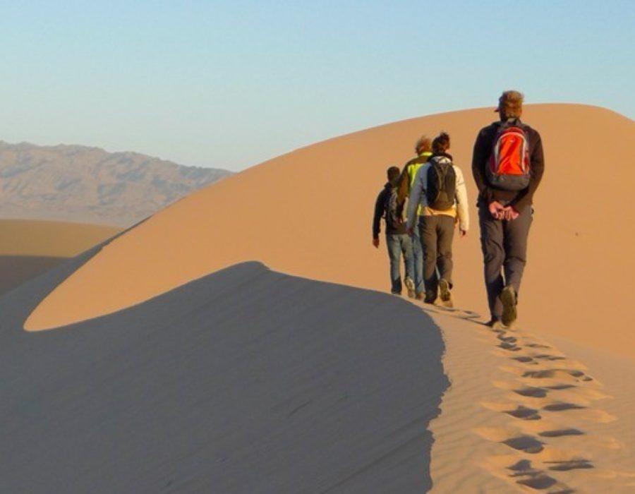 Wandern in Wüste Gobi, Mongolei