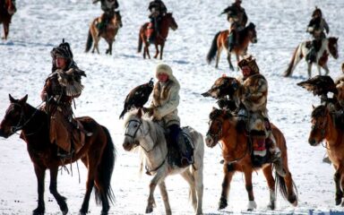 Adlerjagd in der Mongolei