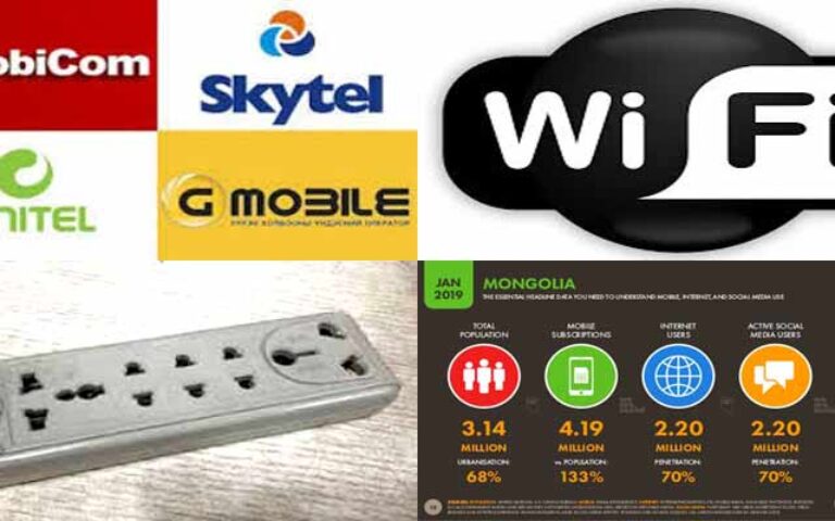 Internet, Telefon und Steckdosen in der Mongolei